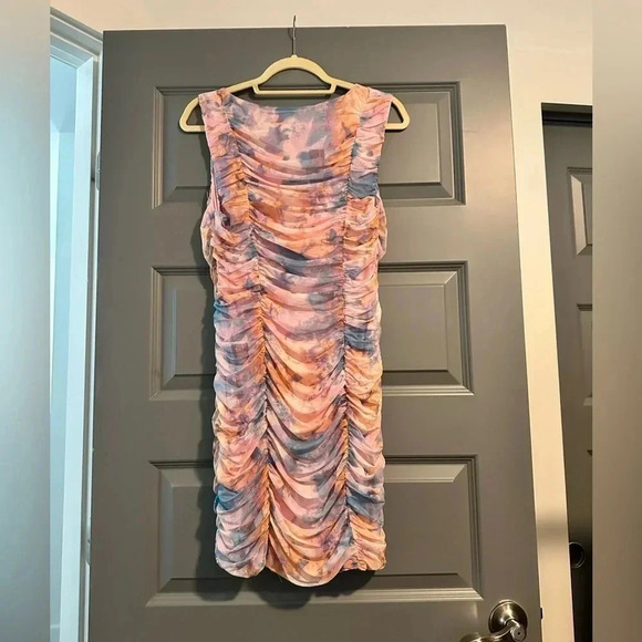 BCBGeneration NWT size large mini dress Tie dye - Picture 2 of 4
